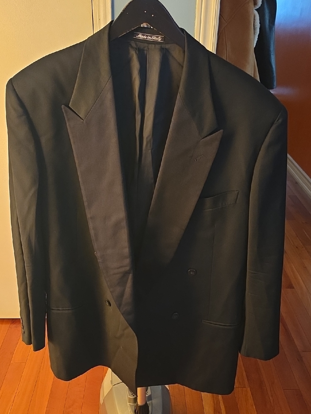 Giorgio Armani Black Double-Breasted Tuxedo Jacket